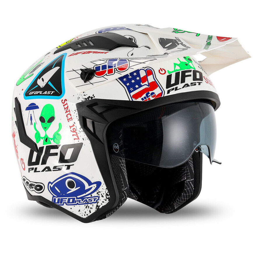 Ufo SHERATAN JET Jet Motorradhelm Weiß