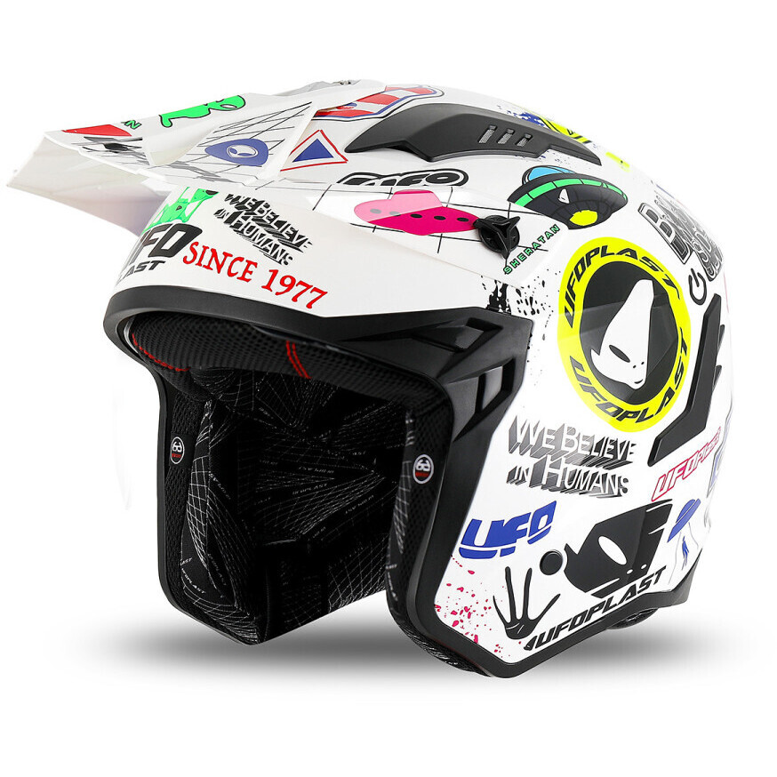 Ufo SHERATAN JET Jet Motorradhelm Weiß