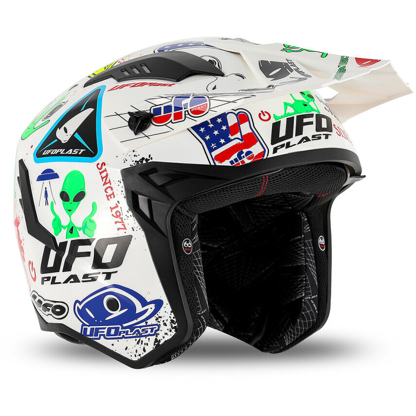 Ufo SHERATAN JET Jet Motorradhelm Weiß