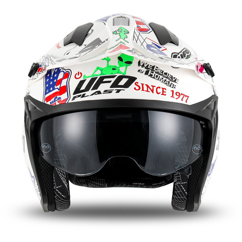 Ufo SHERATAN JET Jet Motorradhelm Weiß