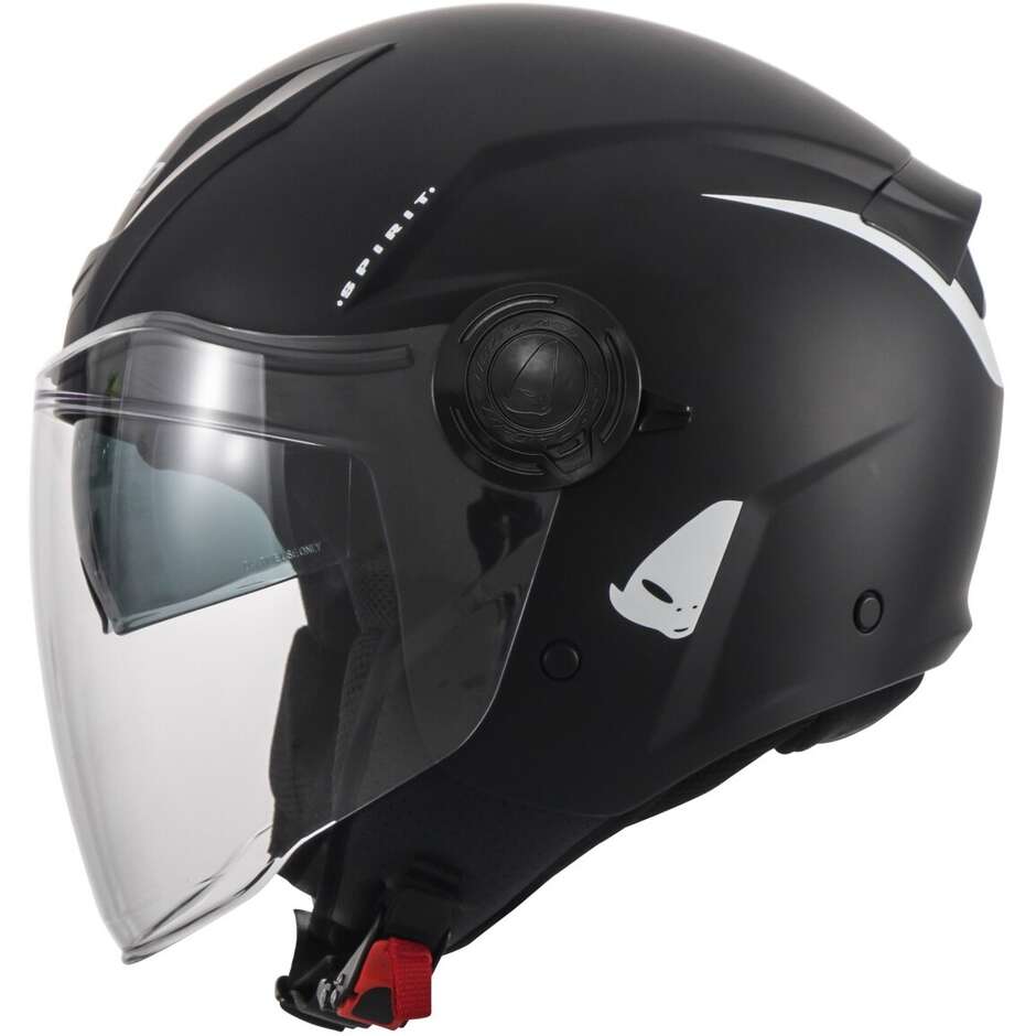 Ufo SPIRIT Black Urban Jet Motorcycle Helmet