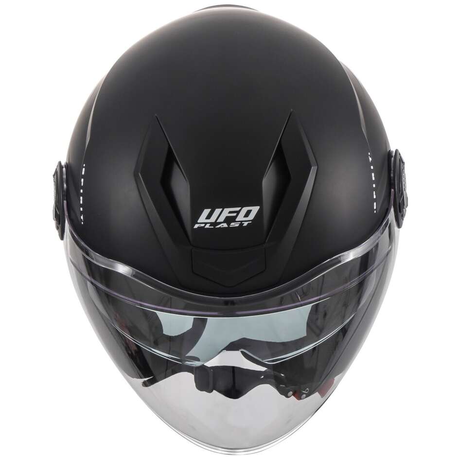 Ufo SPIRIT Black Urban Jet Motorcycle Helmet