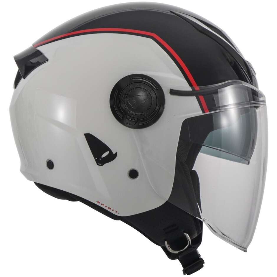 Ufo SPIRIT Urban Jet Motorcycle Helmet White Black