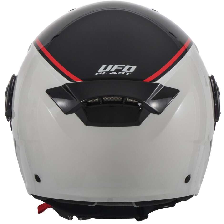 Ufo SPIRIT Urban Jet Motorcycle Helmet White Black
