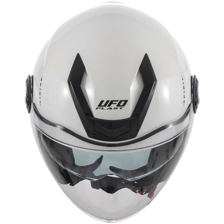 Ufo SPIRIT White Urban Jet Motorcycle Helmet