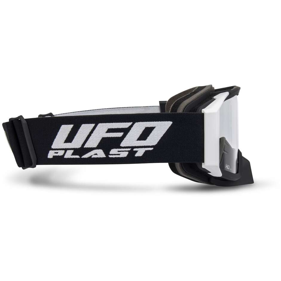 Ufo WISE Black White Moto Cross Mask
