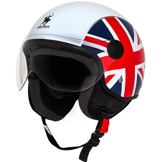UK-Motorradhelm Jet Rodeo Drive RD105 Plus Flagge