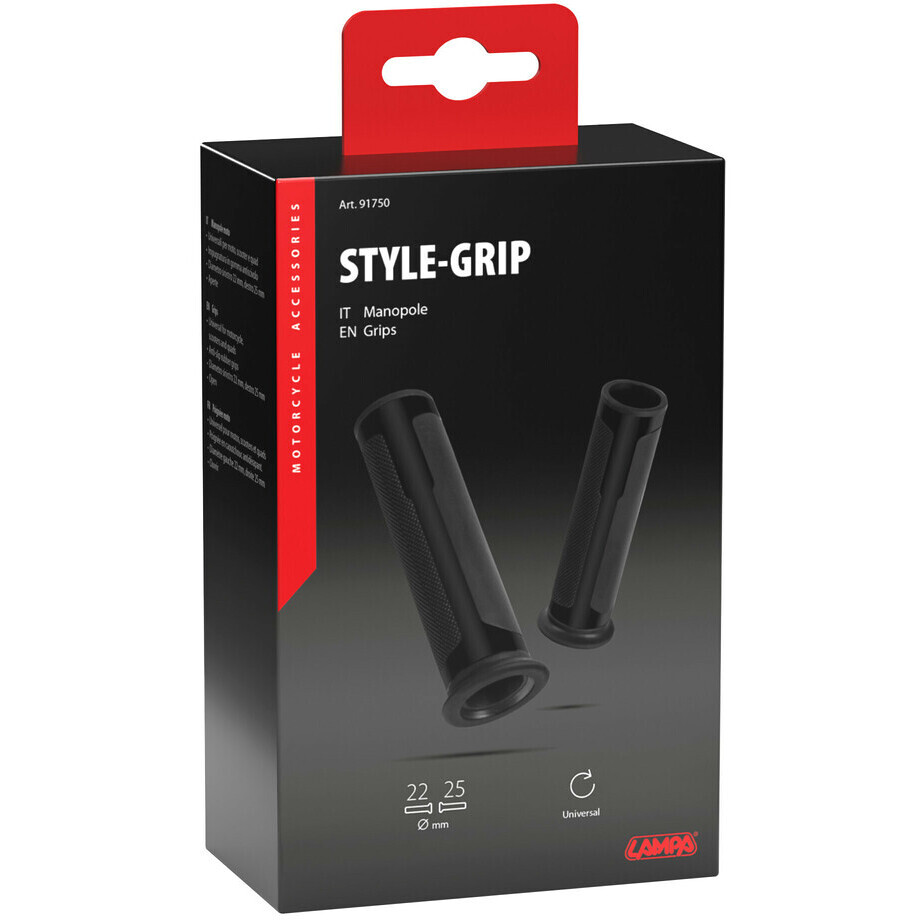 Universal Motorcycle Grips Lampa Style-Grip Black