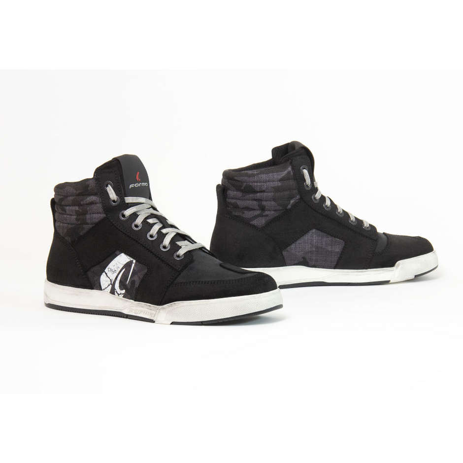 Urban Motorcycle Sneakers Forma GROUND Dry Black Camouflage