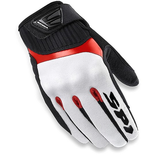 Urban Spidi G-FLASH Motorcycle Gloves White Red