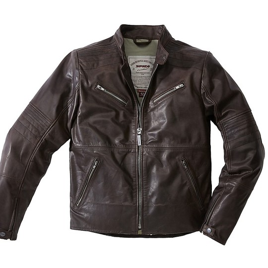 Urban Spidi GARAGE Brown Leather Motorcycle Jacket