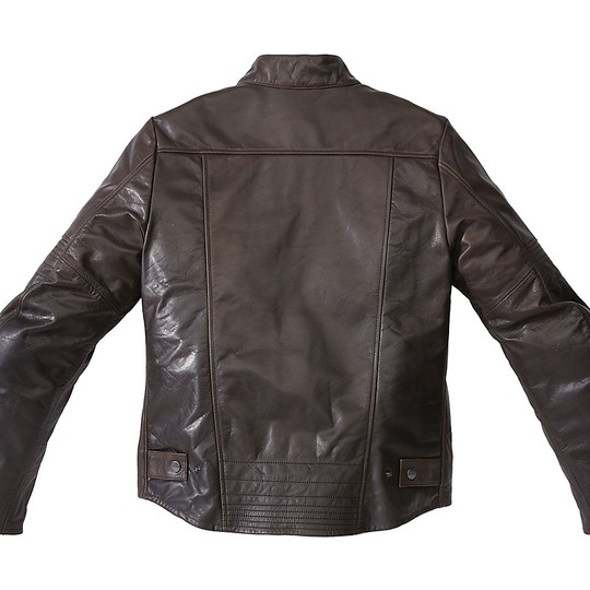 Urban Spidi GARAGE Brown Leather Motorcycle Jacket