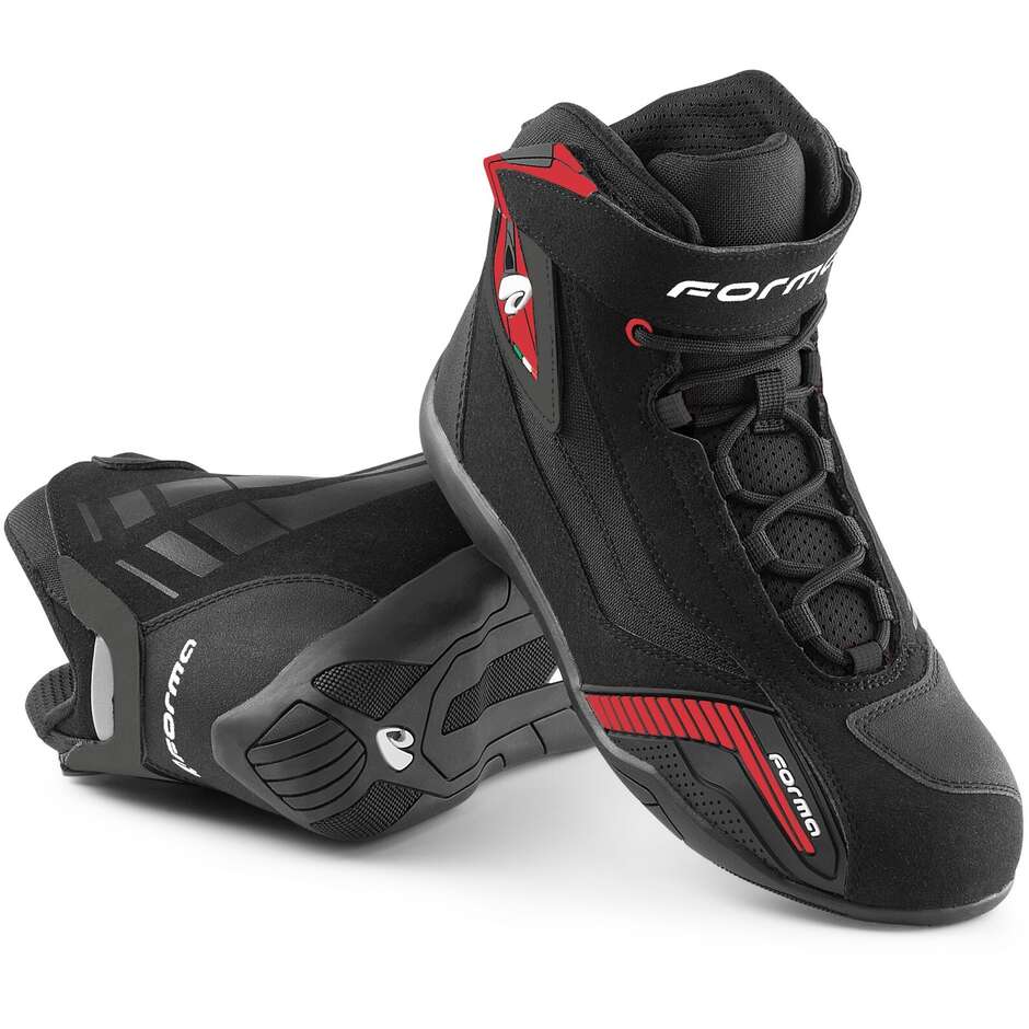 Urban Technical Motorcycle Shoes Forma GENESIS Black Red