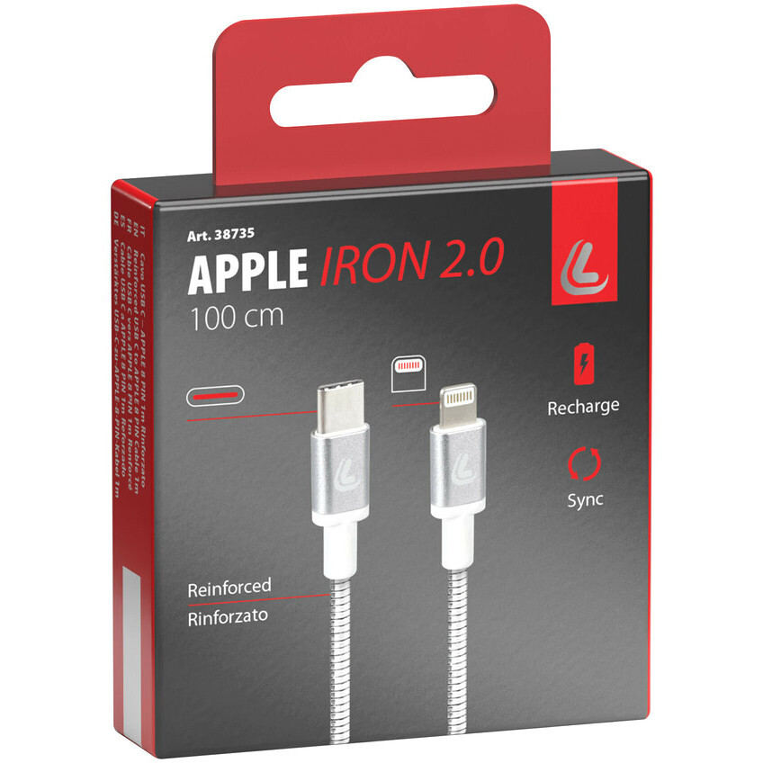 USB-Iron 2.0 Typ-C auf Apple 8-Pin-Kabel – 100 cm