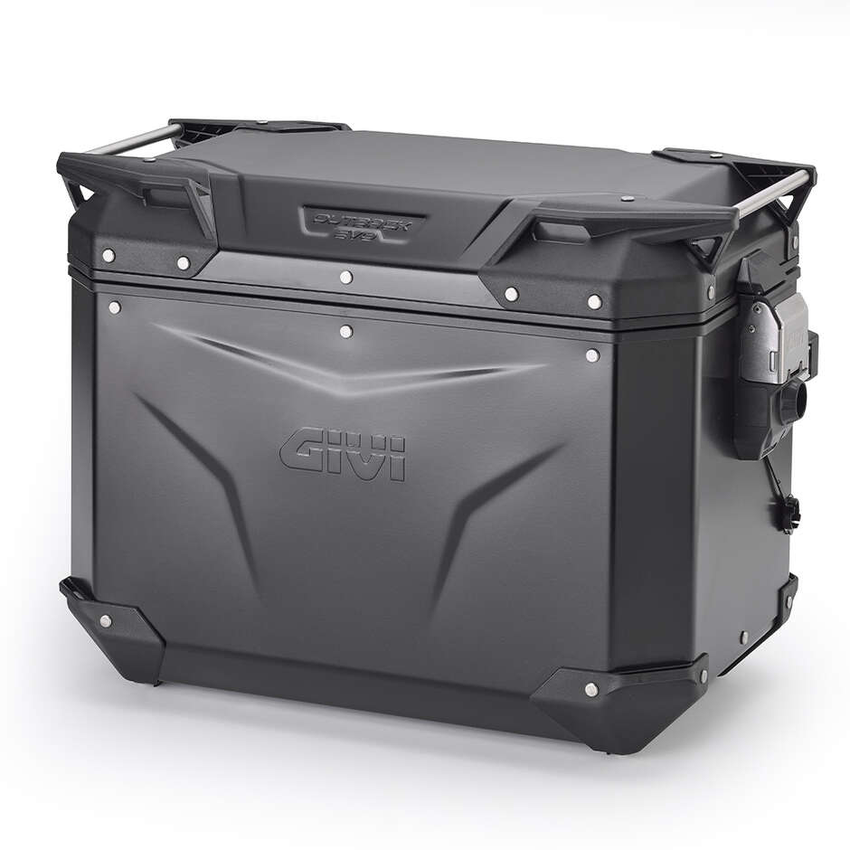Valigia Laterale Sinistra Givi OBKEV48 TREKKER OUTBACK EVO SMART Security Lock Alluminio Nero - Monokey Cam-Side