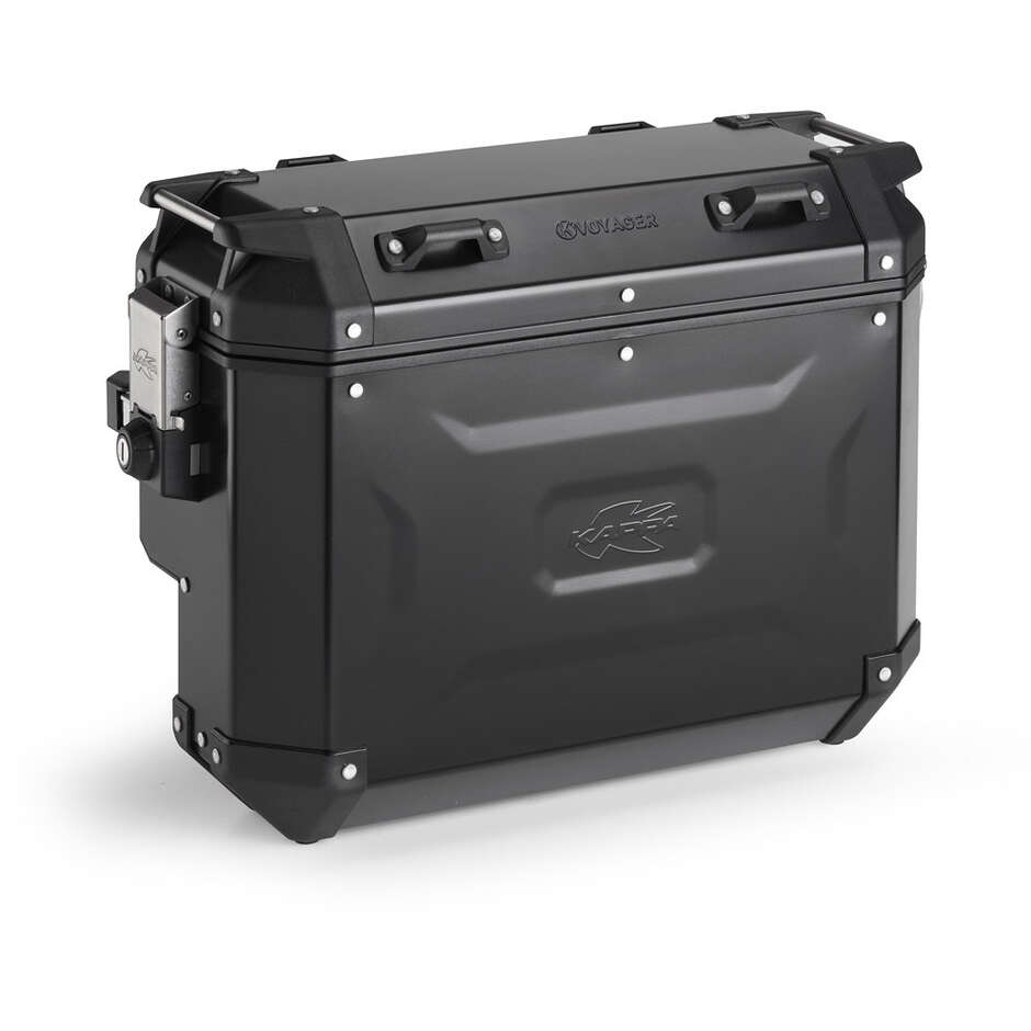 Valise latérale Kappa KVGS33BR K'VOYAGER pour droitier, arrondie, en aluminium peint, 33 litres - MONOKEY CAM SIDE