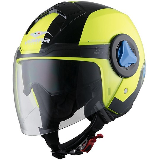 Vemar JY20 BREEZE Double Visor Motorcycle Helmet Jet Yellow Fluo