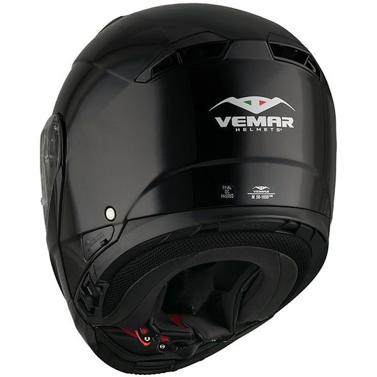 Vemar SHARKI Modularer Motorradhelm Solid Black