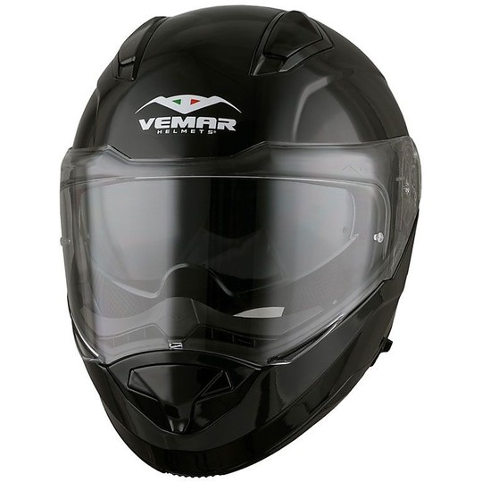 Vemar SHARKI Solid Modular Motorcycle Helmet Matte Black