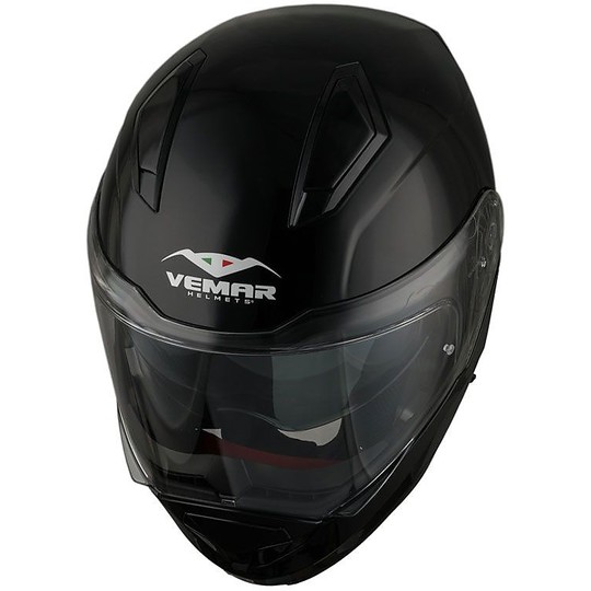 Vemar SHARKI Solid Modular Motorcycle Helmet Matte Black