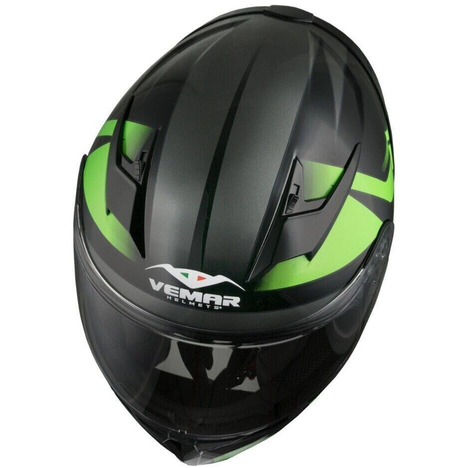 Vemar VH GHIBLI G022 Full Face Motorcycle Helmet Fluo Green Base