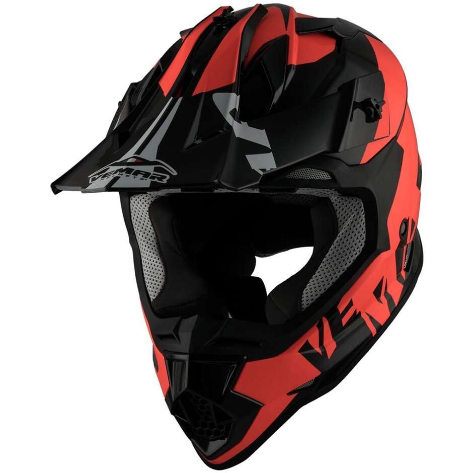 Vemar VH Taku Invasion Cross Enduro Motorcycle Helmet Black Orange