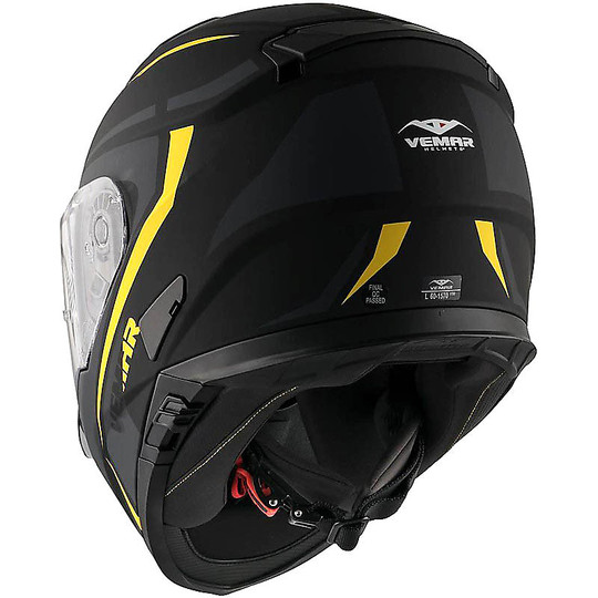 Vemar ZEPHIR Mark Z016 Integral Motorcycle Helmet Black Yellow