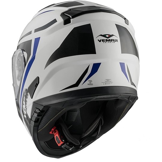 Vemar ZEPHIR Mark Z019 Full Face Motorcycle Helmet White Blue