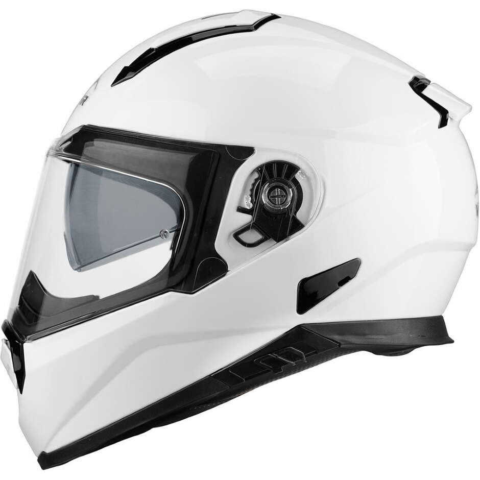 Vemar ZEPHIR Mark Z0A SOLID Glossy White Full-Face Motorcycle Helmet