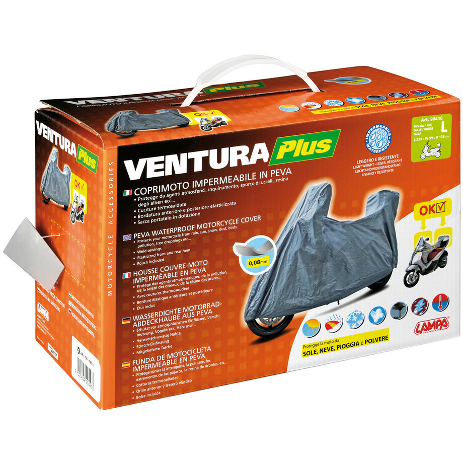 Ventura Plus Motorrad-Deckblatt wasserdicht in Peva 229x99x138 cm (LHW)