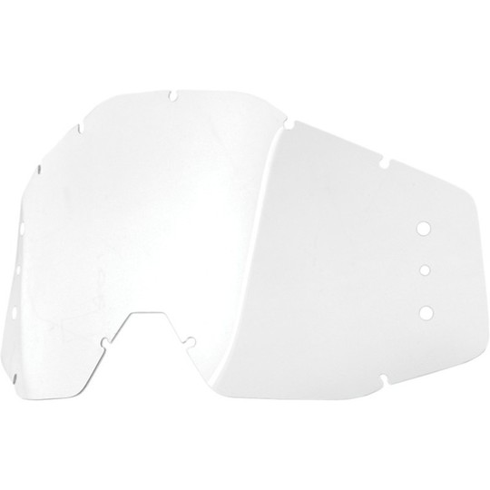 Verre transparent pour lunettes Roll Off 100% Racecraft Accuri et Strata