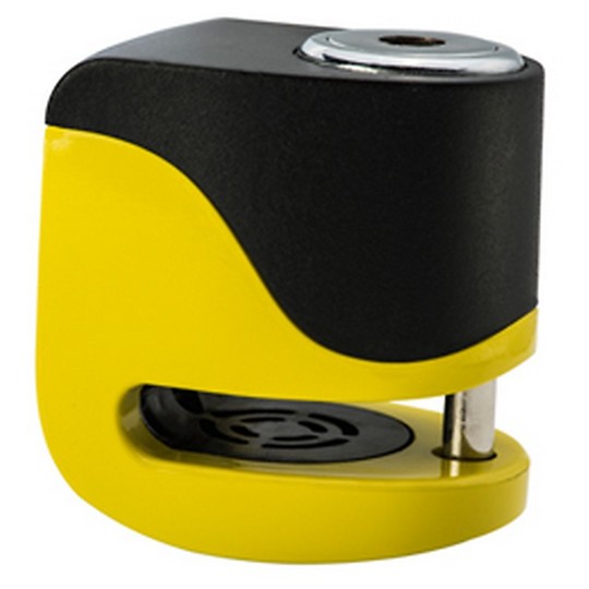Verrou de disque de moto avec alarme sonore Kovix KS6 broche 5,5 mm jaune fluo