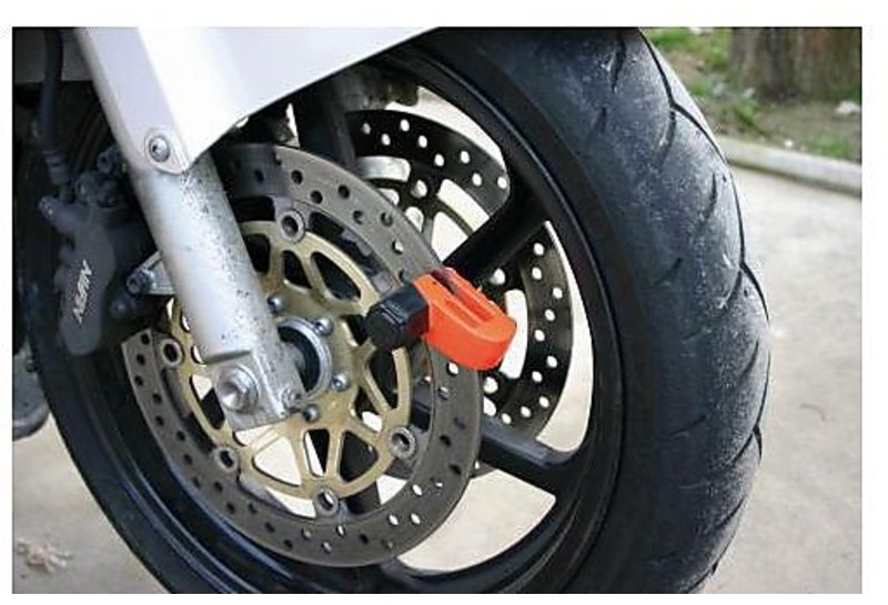 Motorrad Bremsscheibenschloss ein Modell mit Kabel Spiral Steel Safety Pin  ab 6 mm Online-Verkauf 
