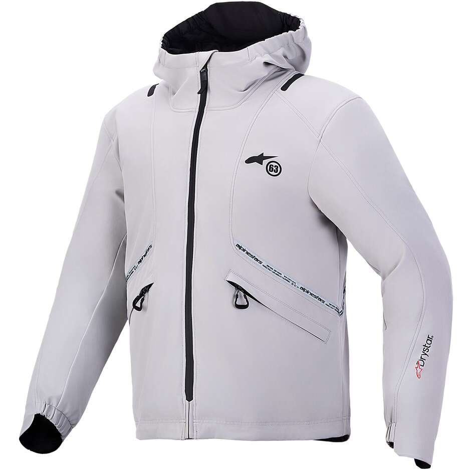 Veste Alpinestars C-5 DRYSTAR pour moto urbaine, gris clair et noir