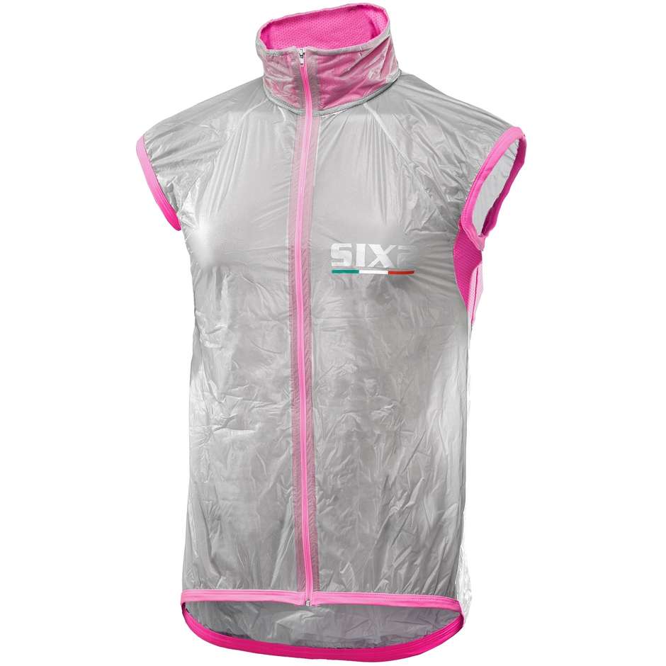 Veste coupe-vent imperméable rose transparente Sixs Compact Ghost