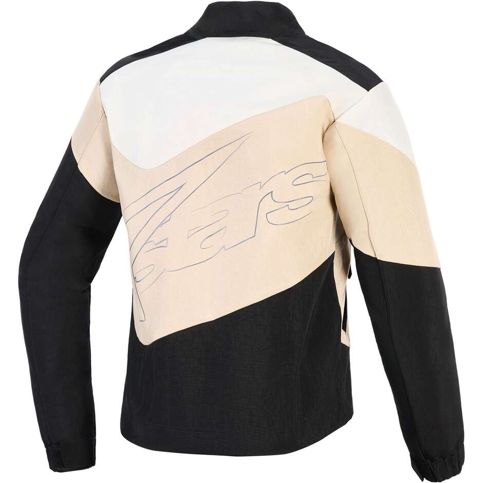 Veste de moto Alpinestars STELLA MOSHELL pour femme, couleur sable, noir et blanc cassé