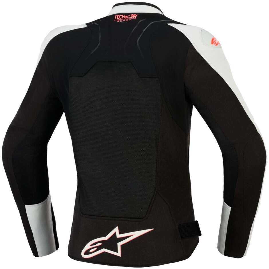 Veste de moto Alpinestars STELLA SMX AIR pour femme, gris glacé, noir, corail, fluorescent