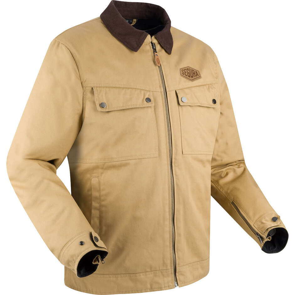 Veste de moto beige Segura TAMPICO