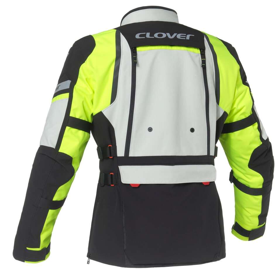 Veste de moto Clover GTS 5 WP Gris Jaune