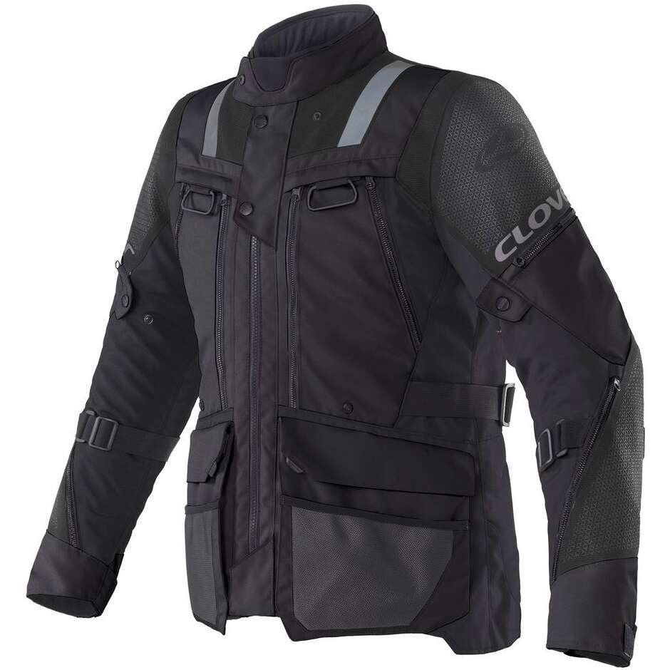 Veste de moto Clover OUTLAND 3 WP noire