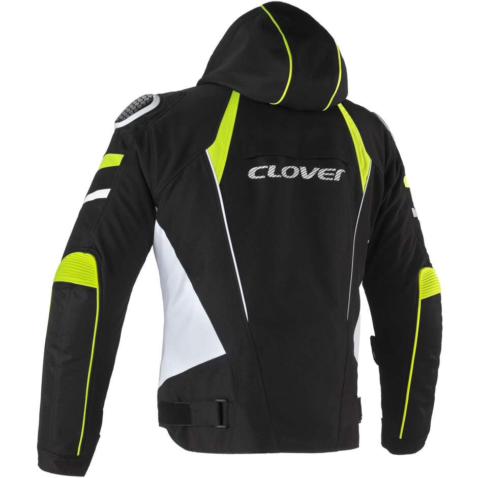 Veste de moto Clover RAINBLADE 3 WP Noir Gris Jaune