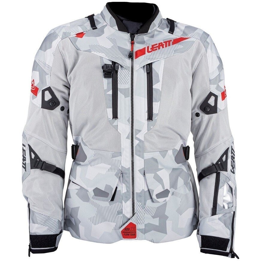 Veste de moto cross Leatt JACKET ADV FLOWTOUR 7.5 grise