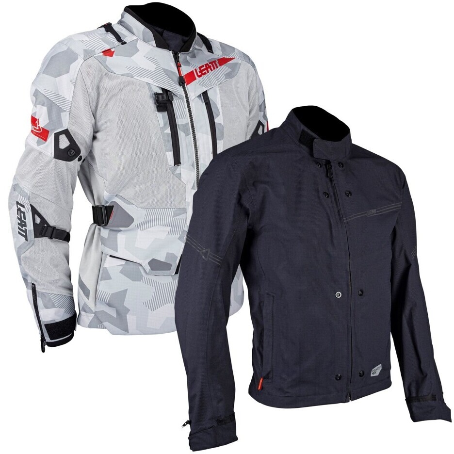 Veste de moto cross Leatt JACKET ADV FLOWTOUR 7.5 grise