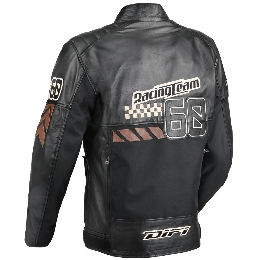 Veste de moto DIFI Iconic noir foncé