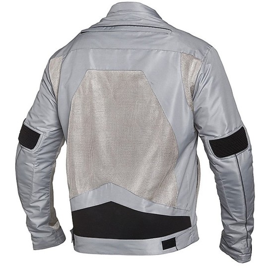 Veste de moto d'été en tissu gris Hevik ALFA