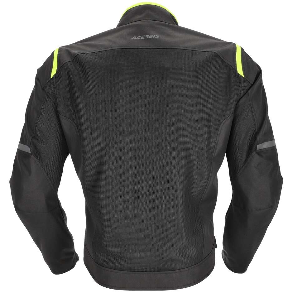 Veste de moto d'été perforée Acerbis New RAMSEY My Vented 2.0 CE noir jaune