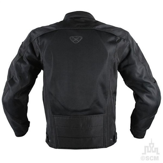 Veste de moto d'été perforée Ixon Haker Game Black avec protections