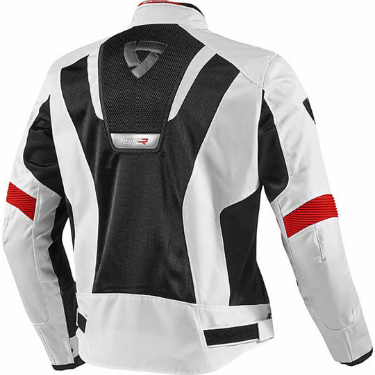 Veste de moto d'été Rev'it en tissu GT-R Air blanc / noir