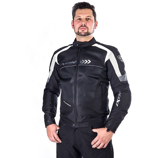 Veste de moto en alliage de tissu d'été Ixon noir / gris
