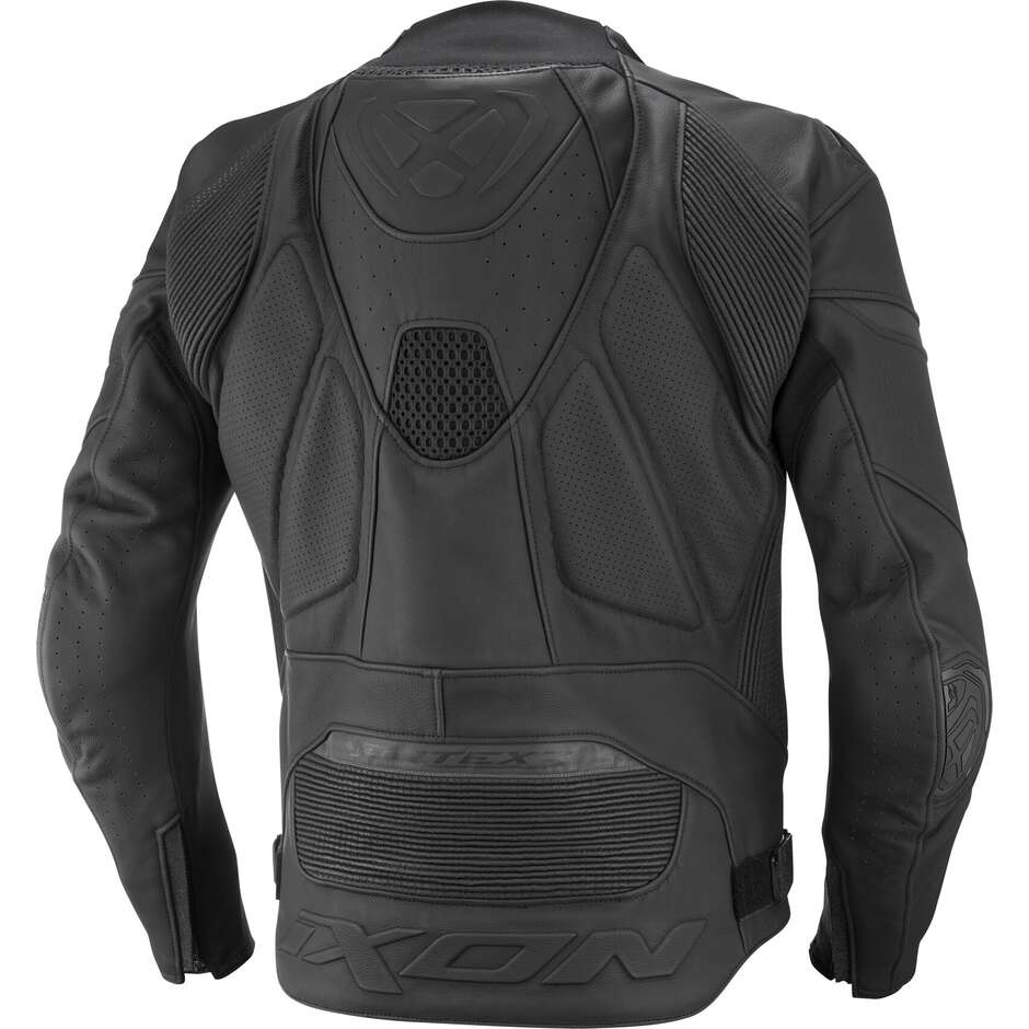 Veste de moto en cuir Ixon VORTEX 3 JKT Noir Noir